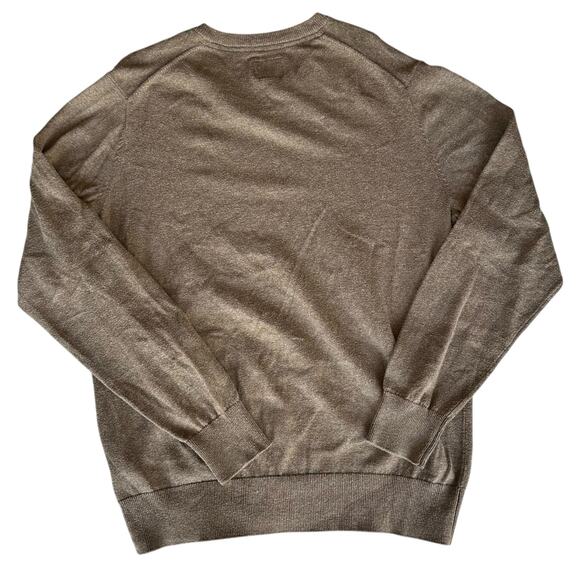 Mens Sweater Size Large Brown Fisherman Hiking Outdoor Classic Preppy Business - Picture 4 of 5